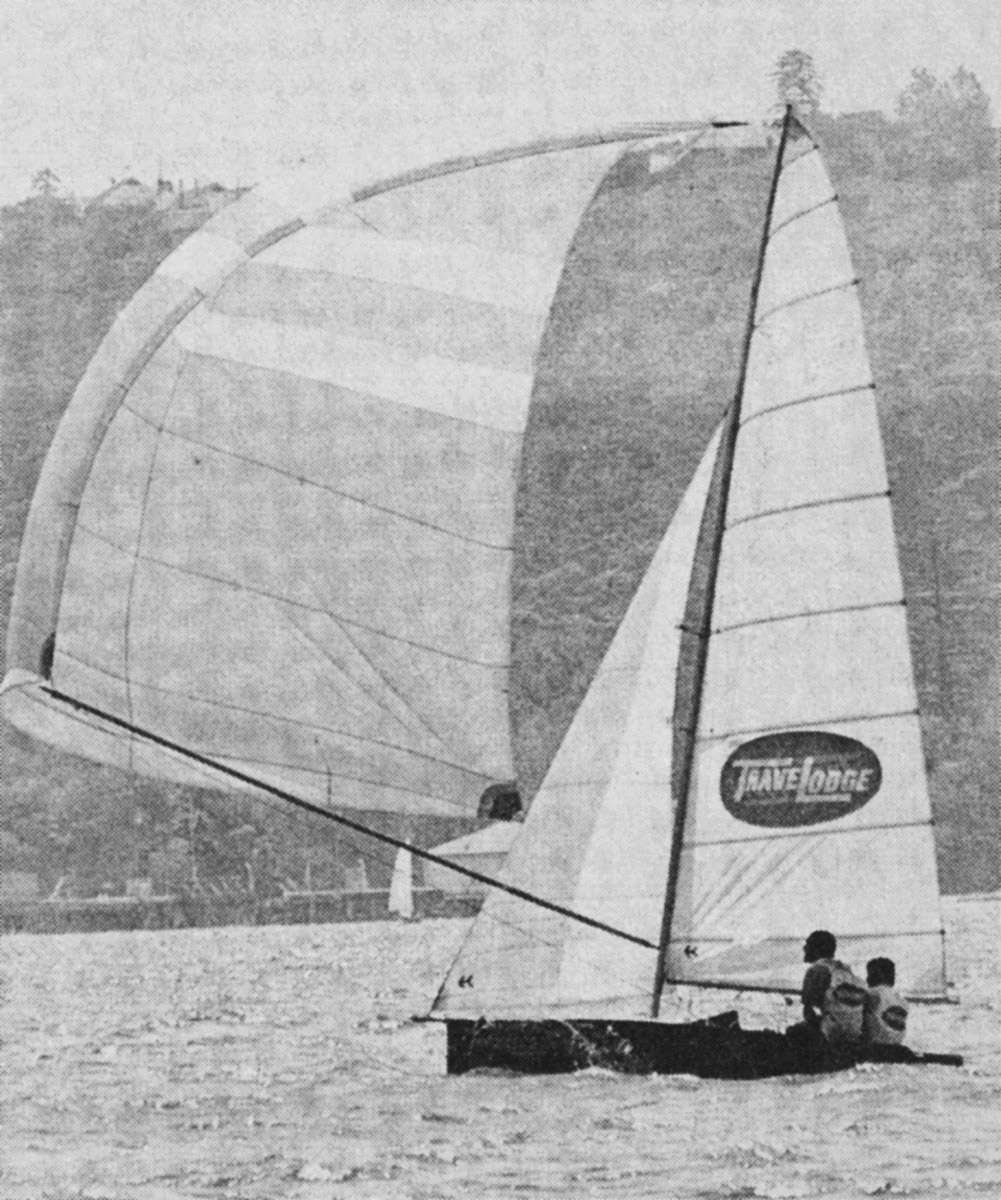 Woody's Interdominion 12ft skiff champion Travelodge -(press clipping)