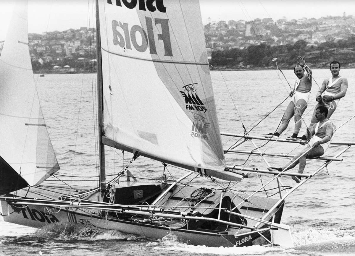 John with Jay Harrison & Grant Pollitt in Flora-MMM in 1985 (archive)