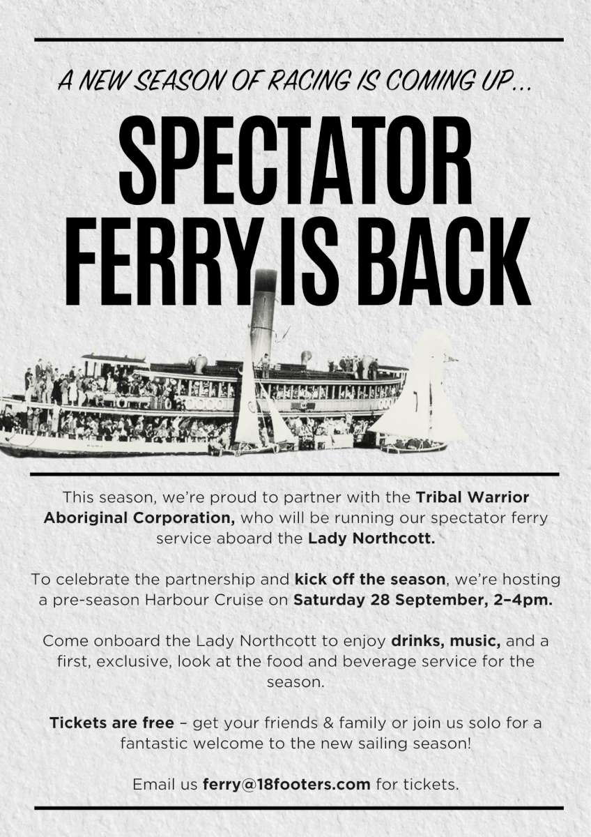 Australian 18 Footers League Ferry, 2025-26 Season