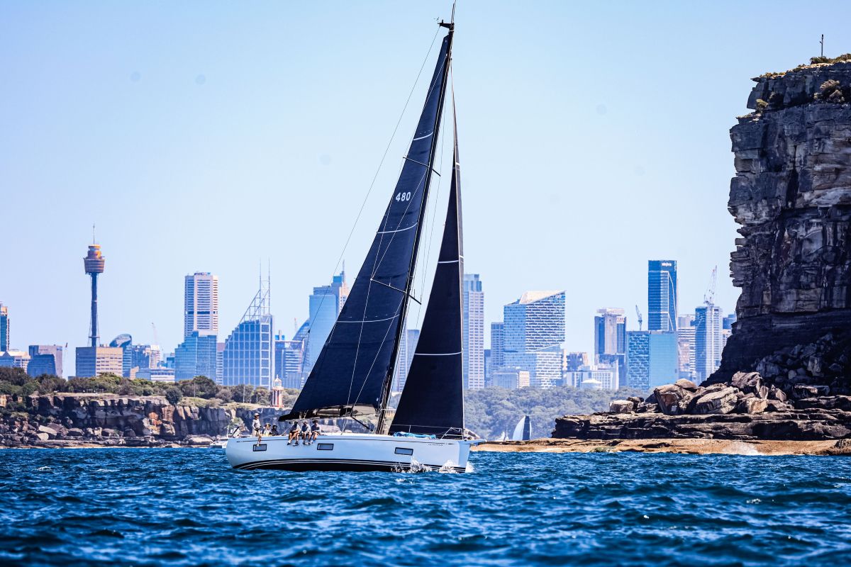 Cooloola just after leaving Sydney Harbour - credit Salty Dingo, S2A race