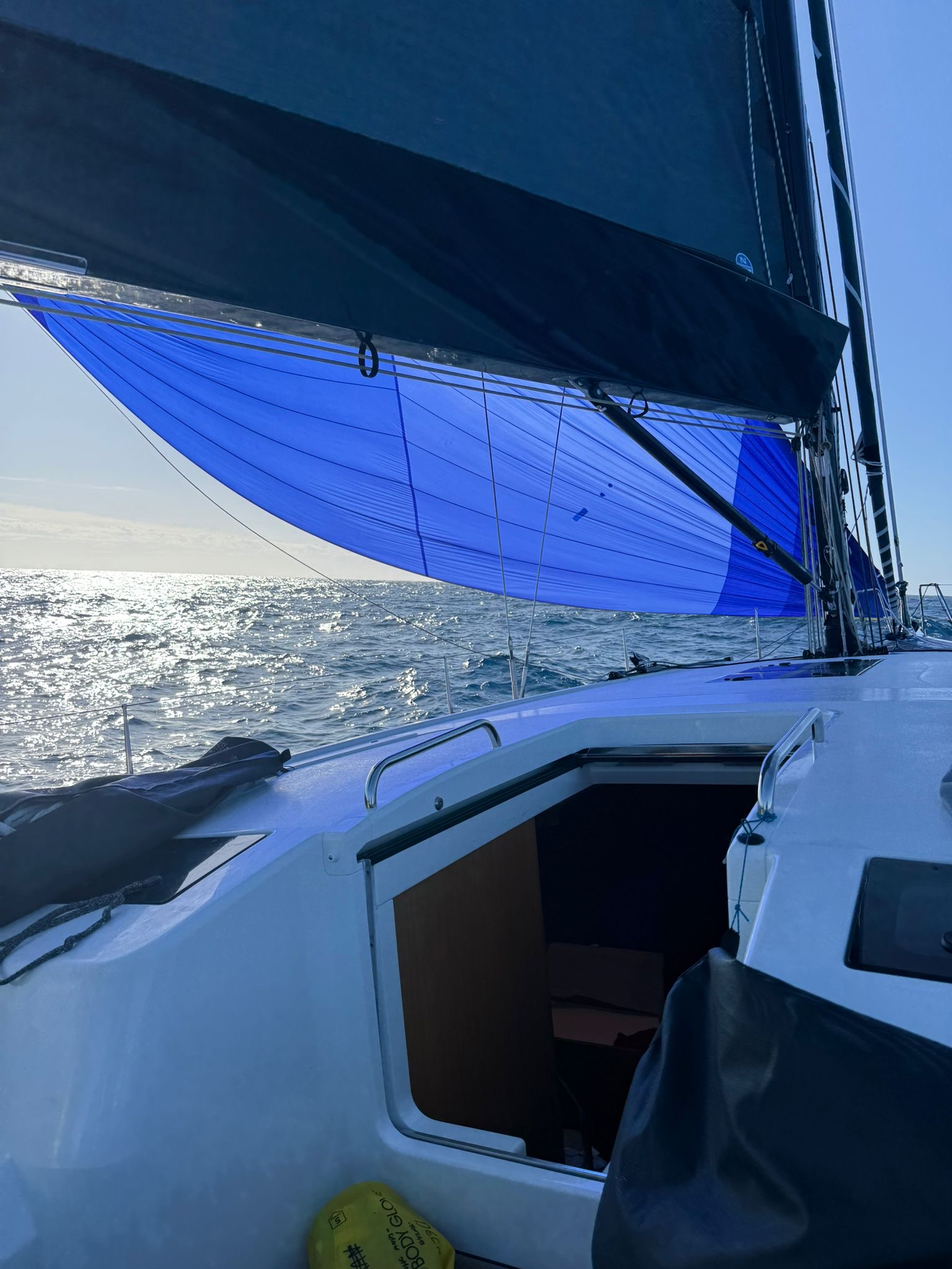 Spinnaker up and running on Cooloola - pic courtesy Cooloola