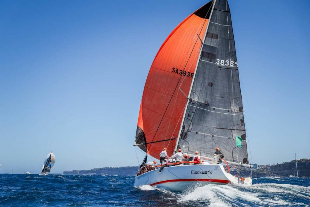Clockwork under sail in 2024 Photo by Salty Dingo
