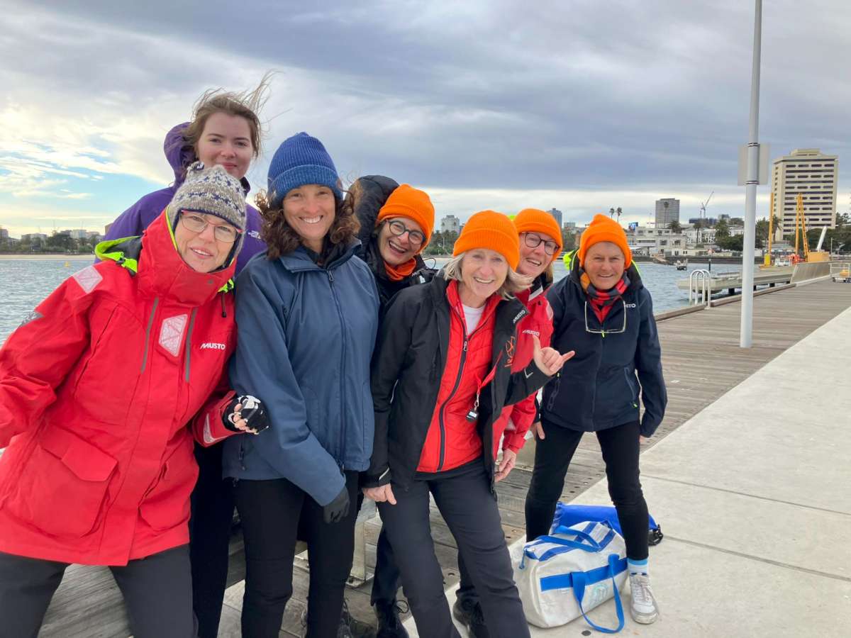Female Clockwork crew during the 2025 Australian Womens Keelboat Regatta