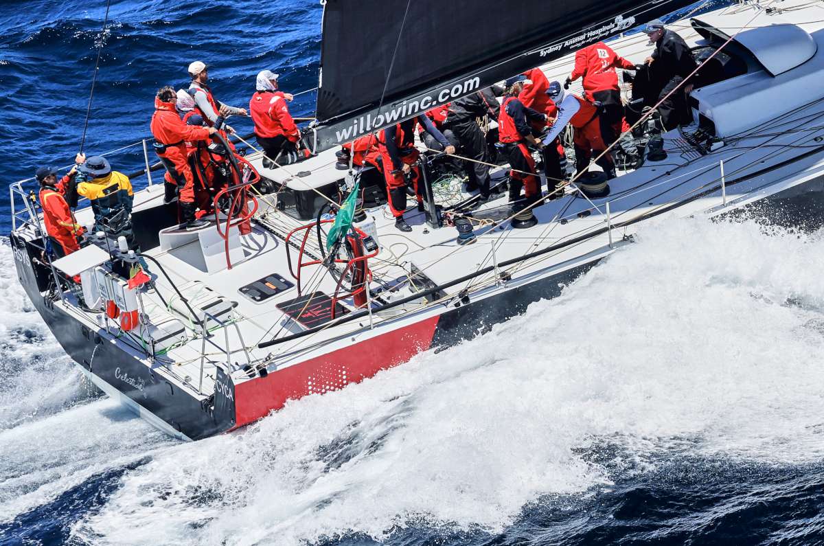 Haynes at the helm of Celstial V70. Credit - Carlo Borlenghi - ROLEX
