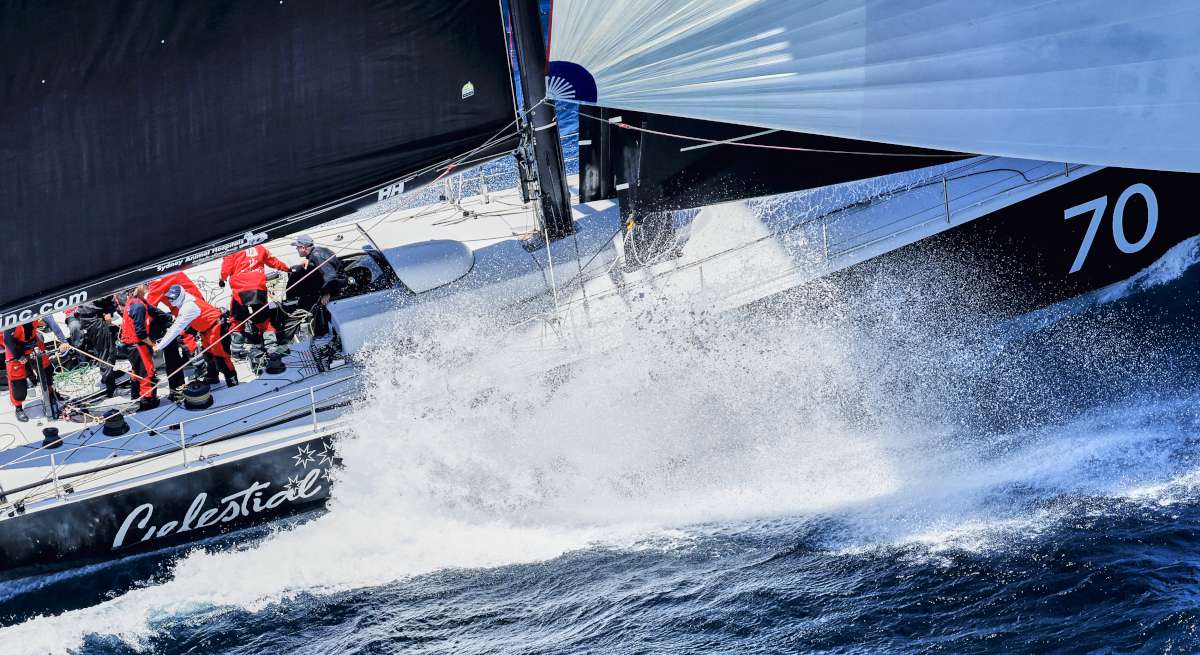 Celestial V70 en route to Hobart. Credit - Carlo Borlenghi - ROLEX