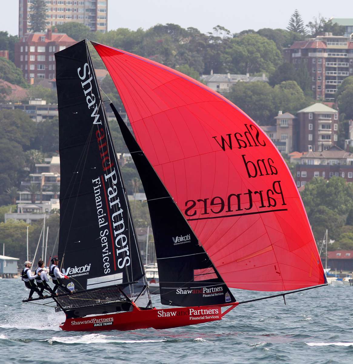 Tim was in the bow of Shaw and Partners when runner-up in 2019-20 Australian Championship (Frank Quealey)