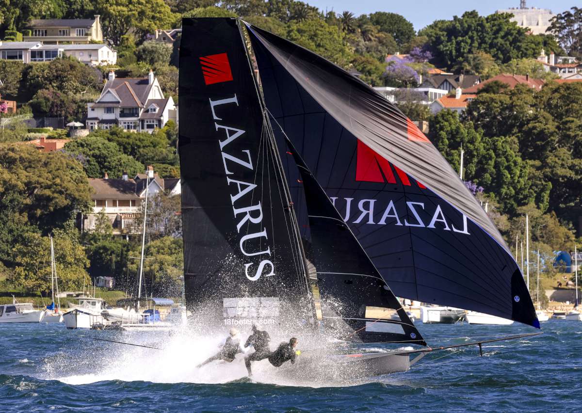 Heading for the finish line off Double Bay last Sunday (SailMedia)