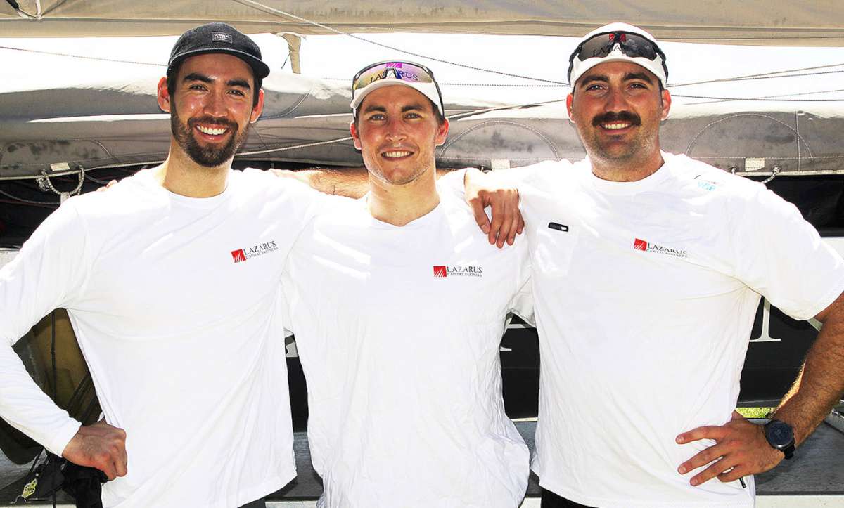 Lazarus team, from left Tim Westwood, Tom Cunich, Marc Chapon