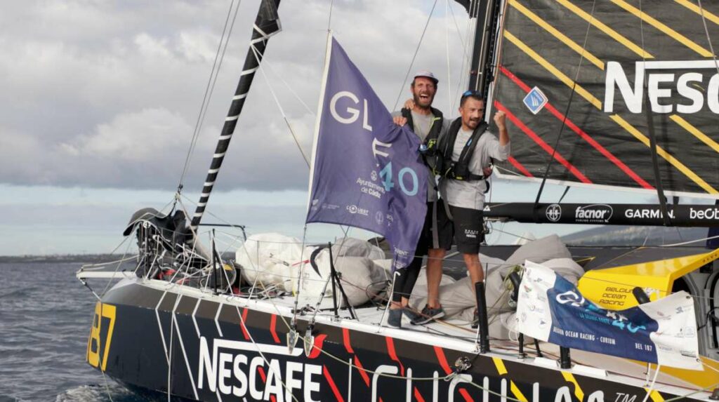 Belgium Ocean Racing - Curium wins the record-breaking stage - Credit SIRIUS EVENEMENTS