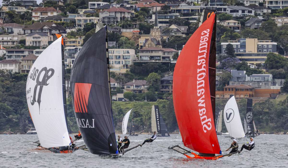 Shaw and Partrners ahead of Lazarus and The Rag on the second run (SailMedia)