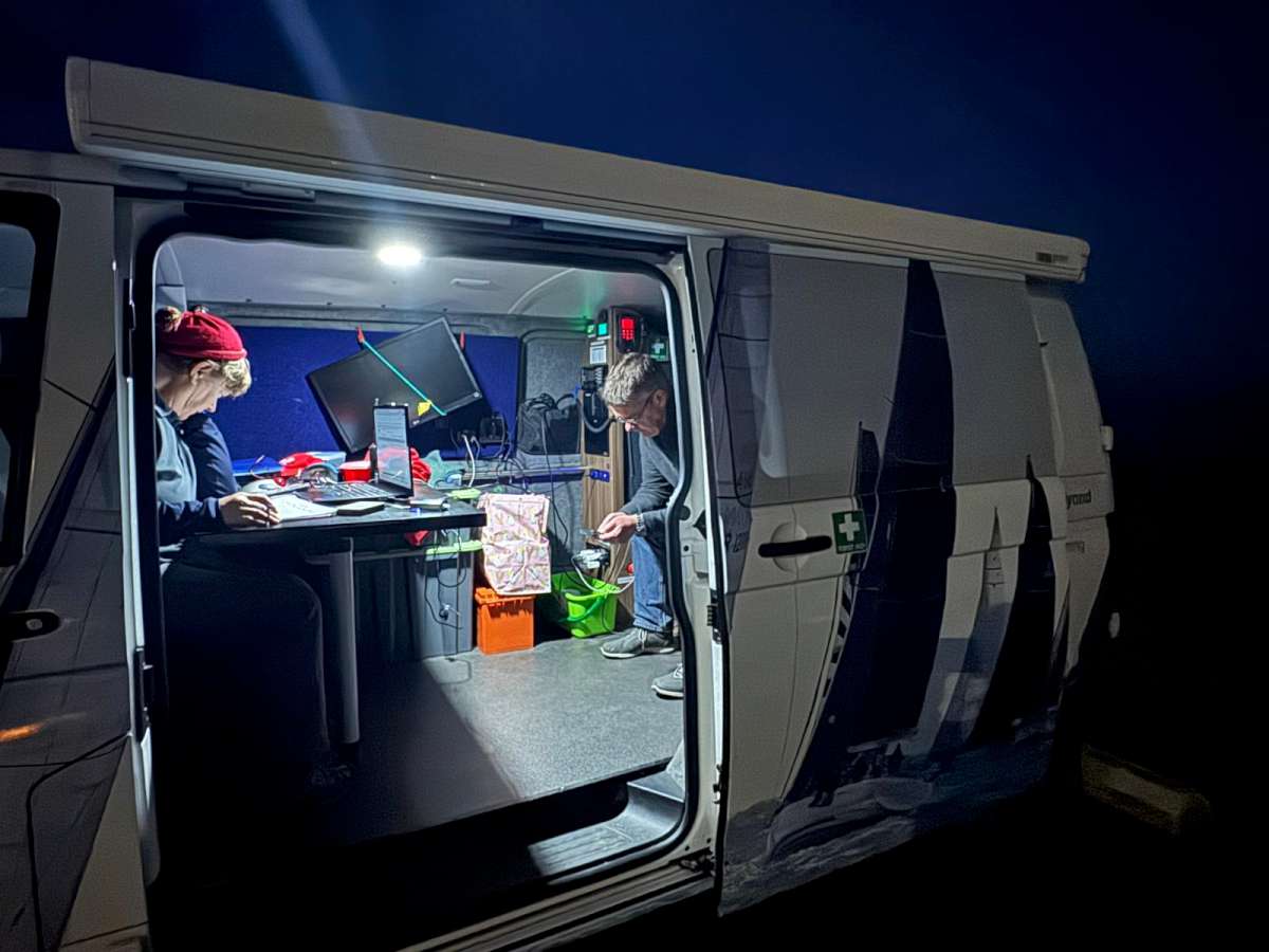 Race directors Jeremy Walton and Catherine North in the ORCV race van