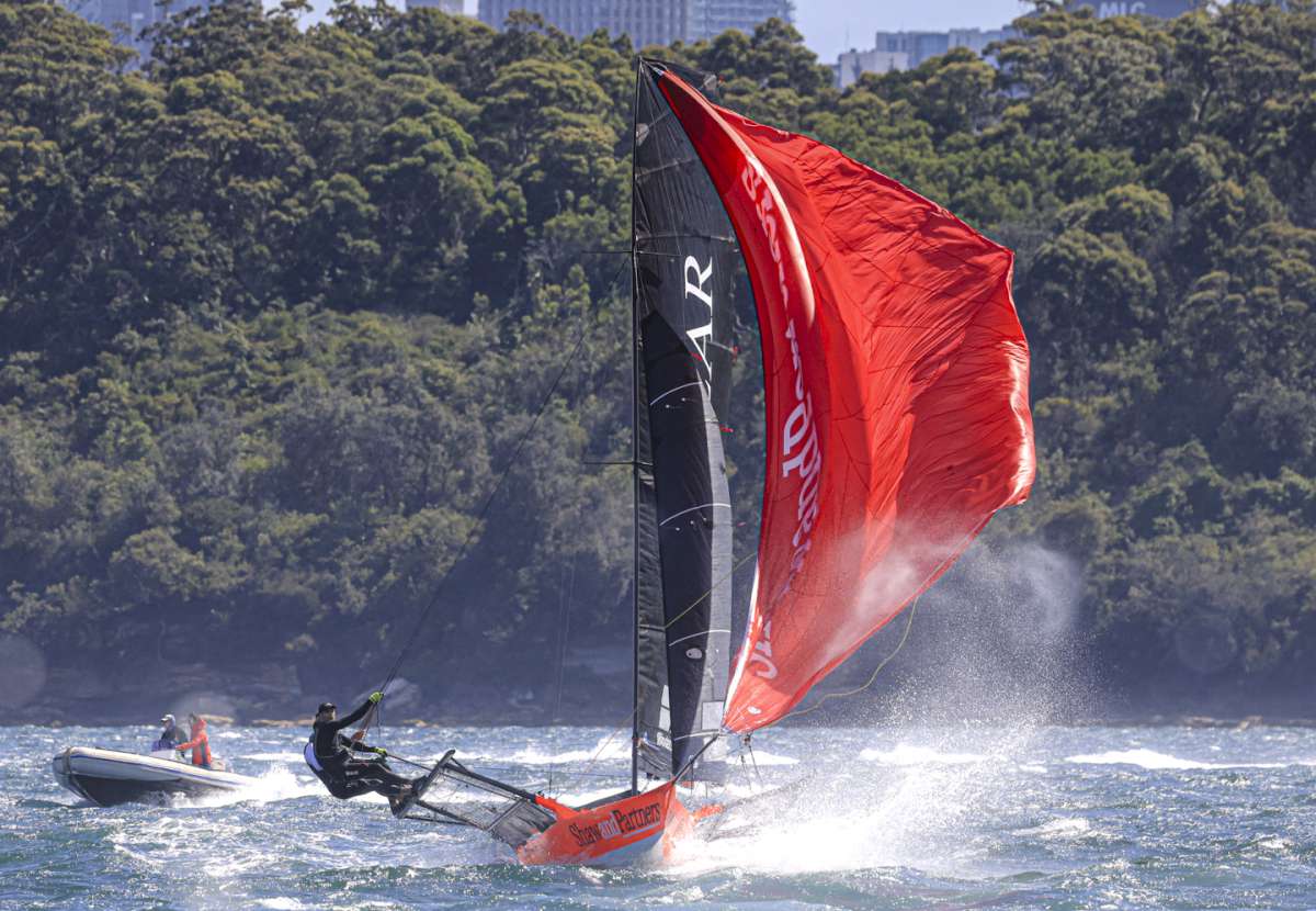 New Shaw and Partrners Financial Services shows her downwind speed (SailMedia)