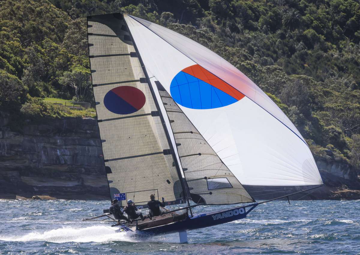 Centreboard action for Yandoo on the run to Obelisk (SailMedia)