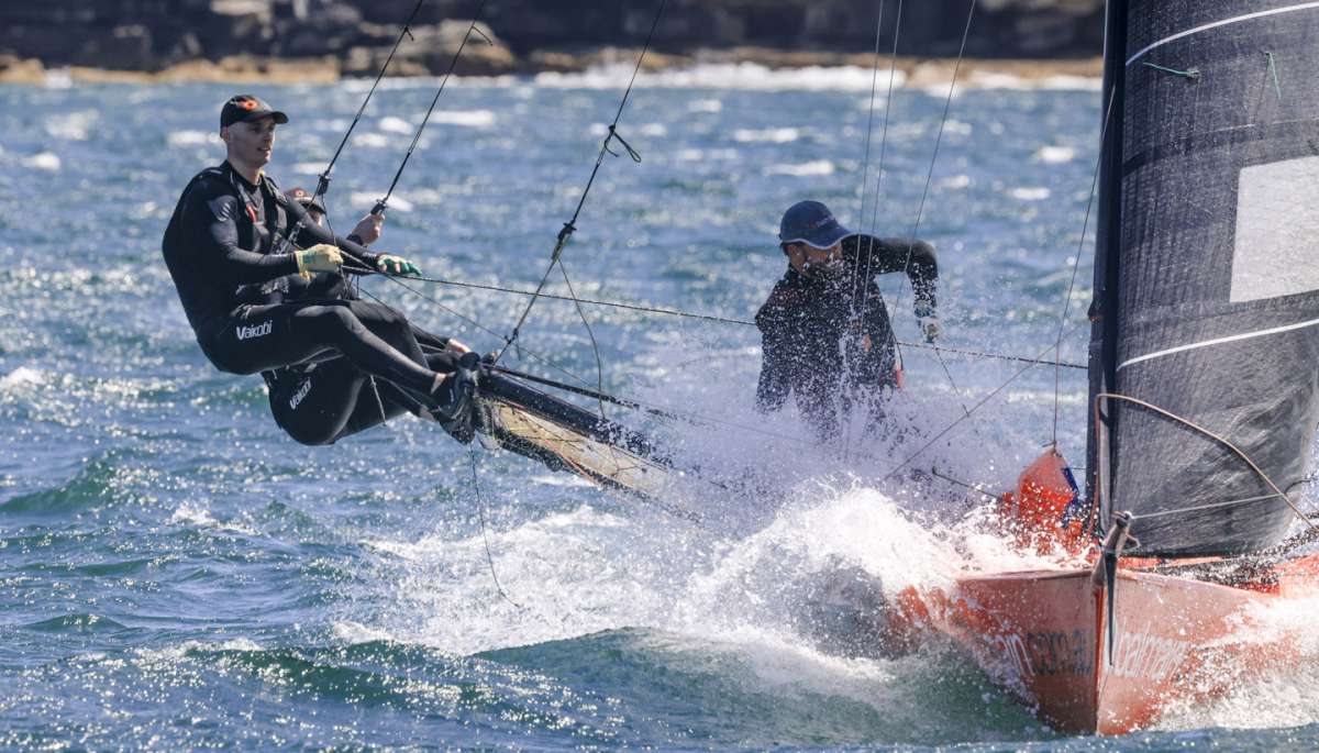 Balmain's crew in action last Sunday (SailMedia)