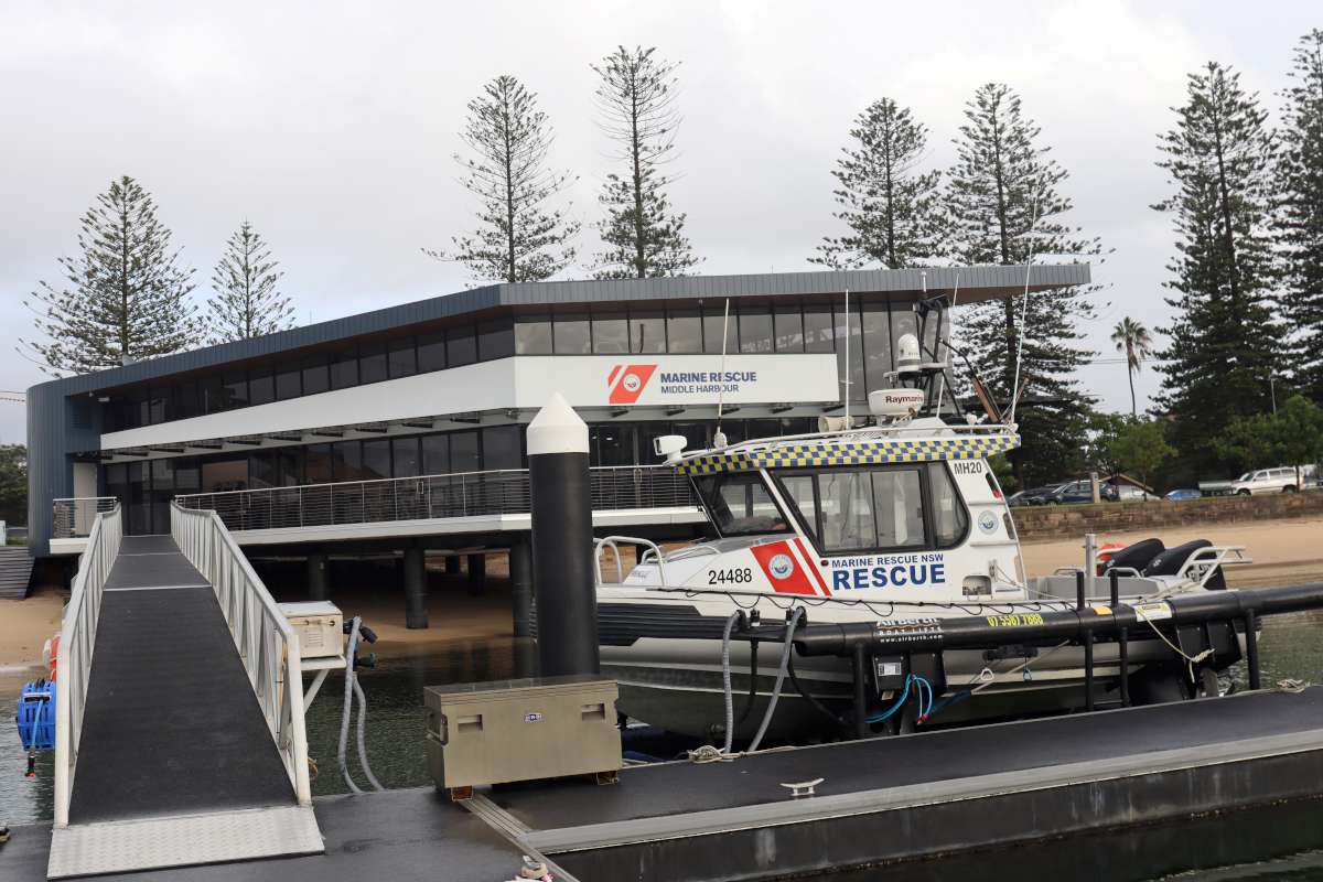 MH 20 at the Marine Rescue Middle Harbour base at The Spit