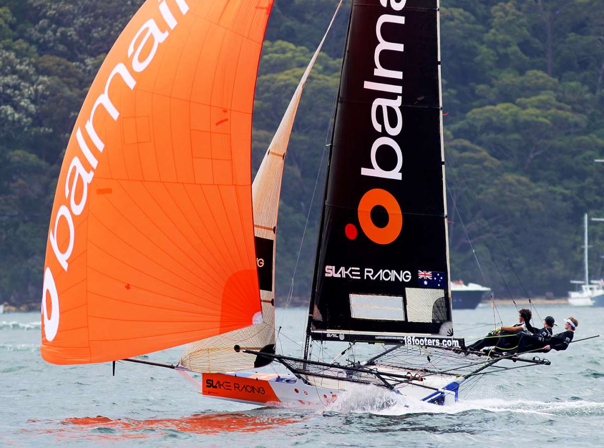 The 2022-23 season Balmain team in SE wind action (Frank Quealey)