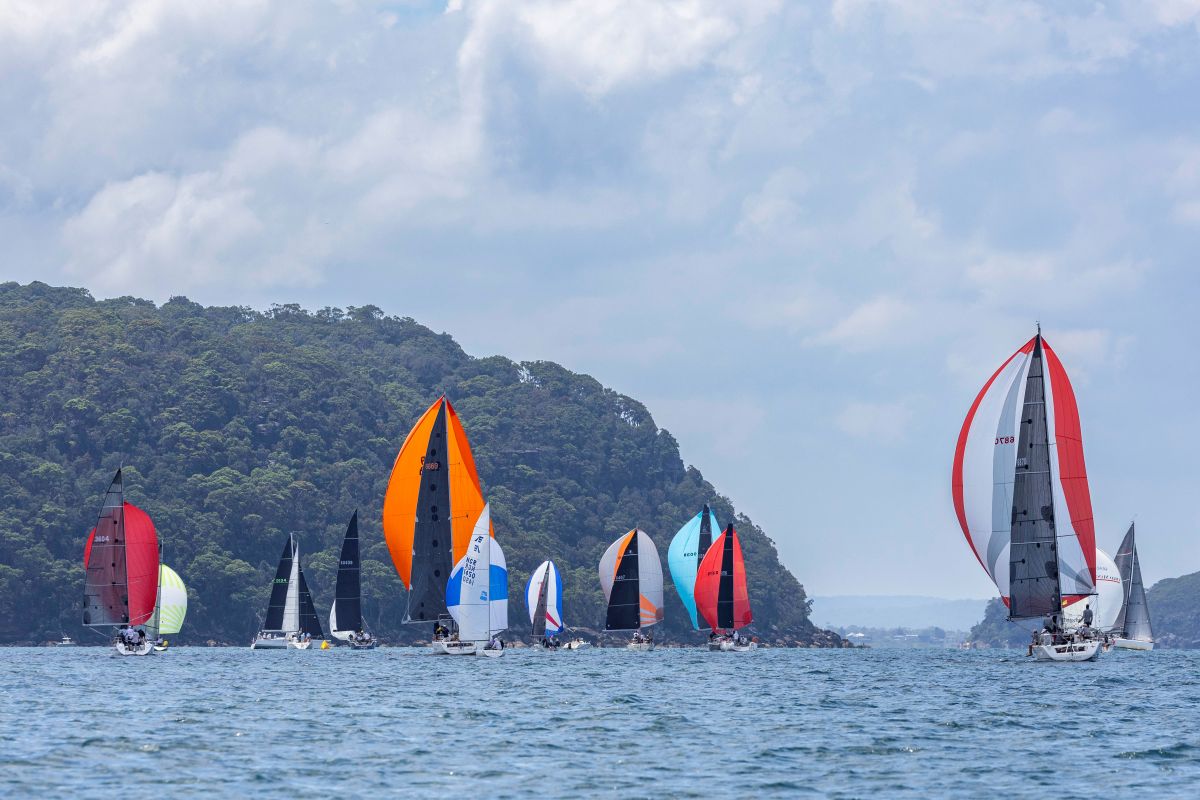 Fleet heading out of Pittwater last year - Andrea Francolini, RPAYC pic