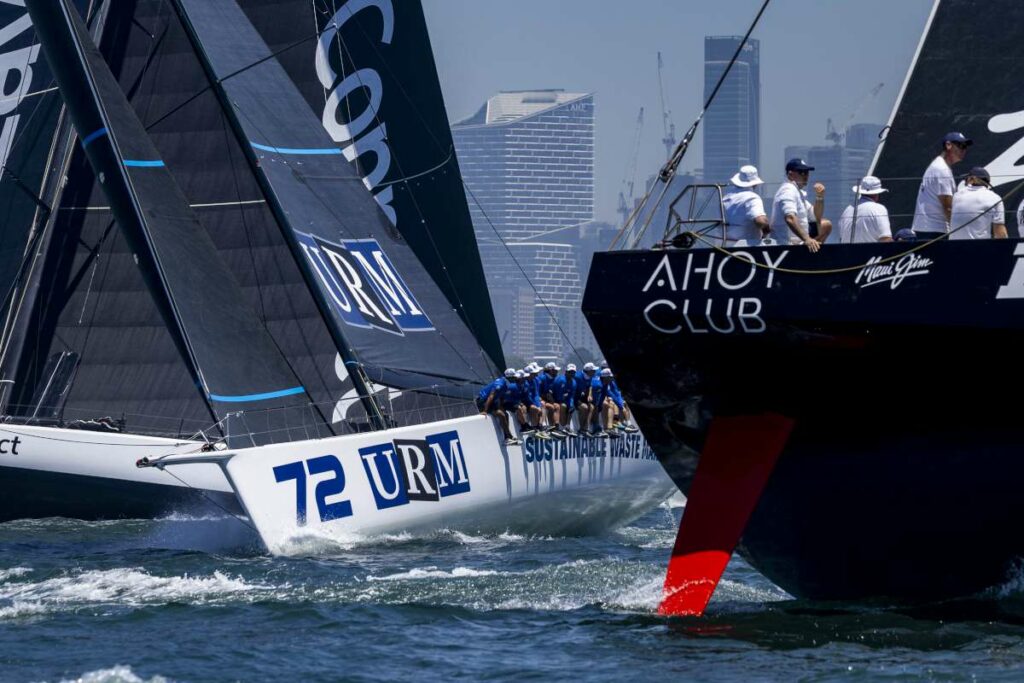 Tight racing in SOLAS Big Boat Challenge on a picturesque Sydney Harbour - Credit CYCA / Andrea Francolini