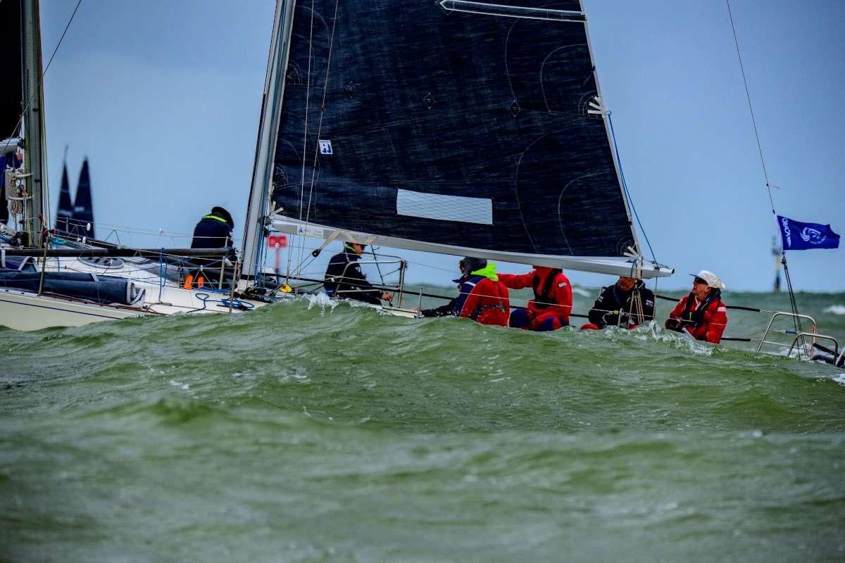Choppy conditions made sailing hard going in the 2025 Cock of the Bay Yacht Race. Photo credit Michael Currie