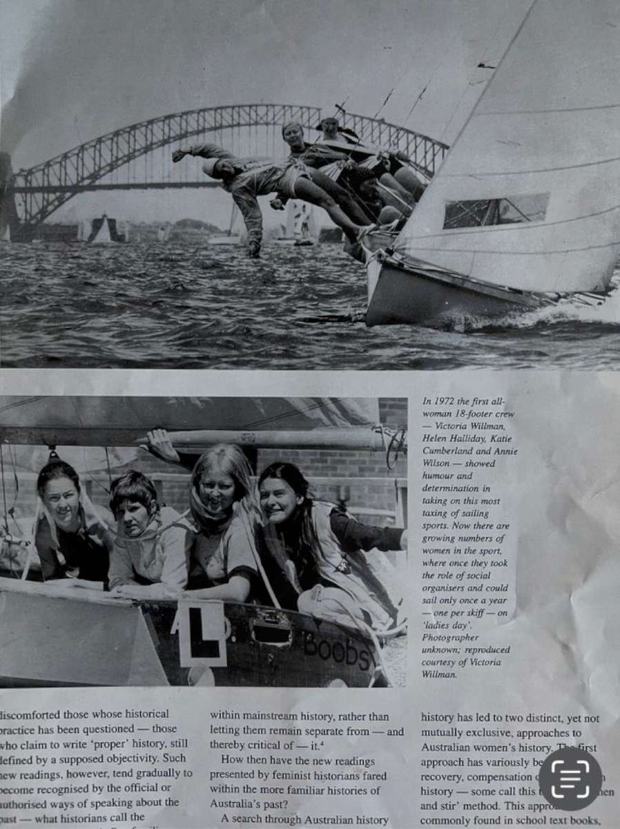 First Female Crew sailing 18foot skiff -1972