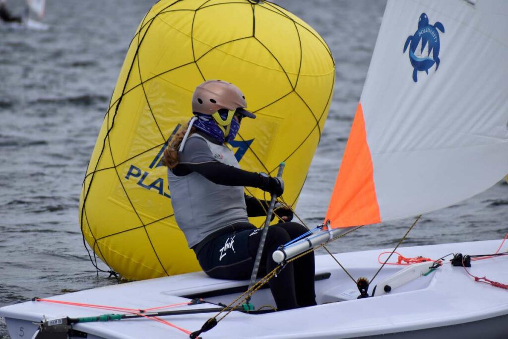 ILCA 4 Solidarity sailor Kiera Dimock from New Zealand Credit Jane Austin