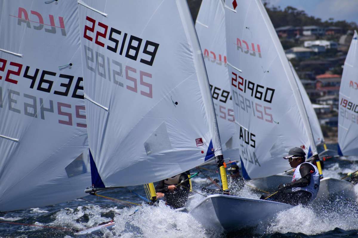 Action in the ILCA 6 fleet Credit Jane Austin