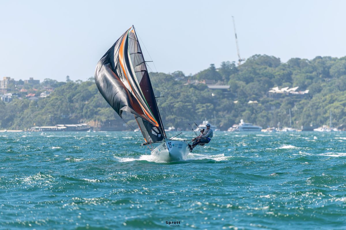 Sydney Sailmakers kept it upright through the lump and bump on Sydney Harbour - credit @sprottmedia