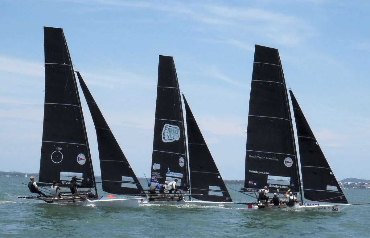 The top three boats at the recent Queensland titles (courtest Brisbane 18s)