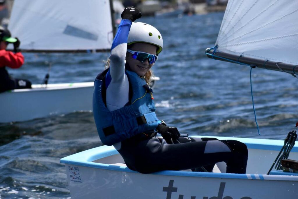 Ace Hill enoying the racing in the Green Fleet Credit Jane Austin