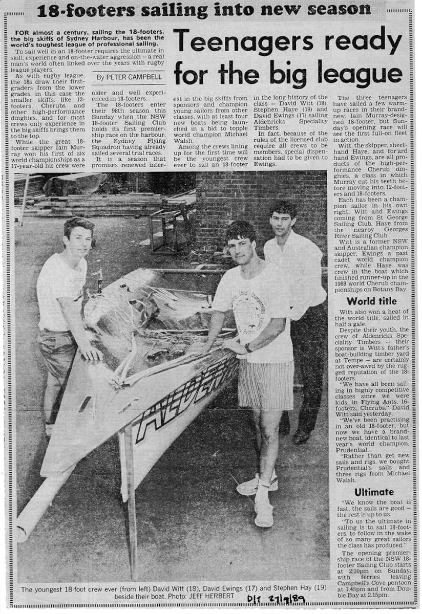 Memories of a teenage 18 footer team 36 years ago (Daily Telegraph)