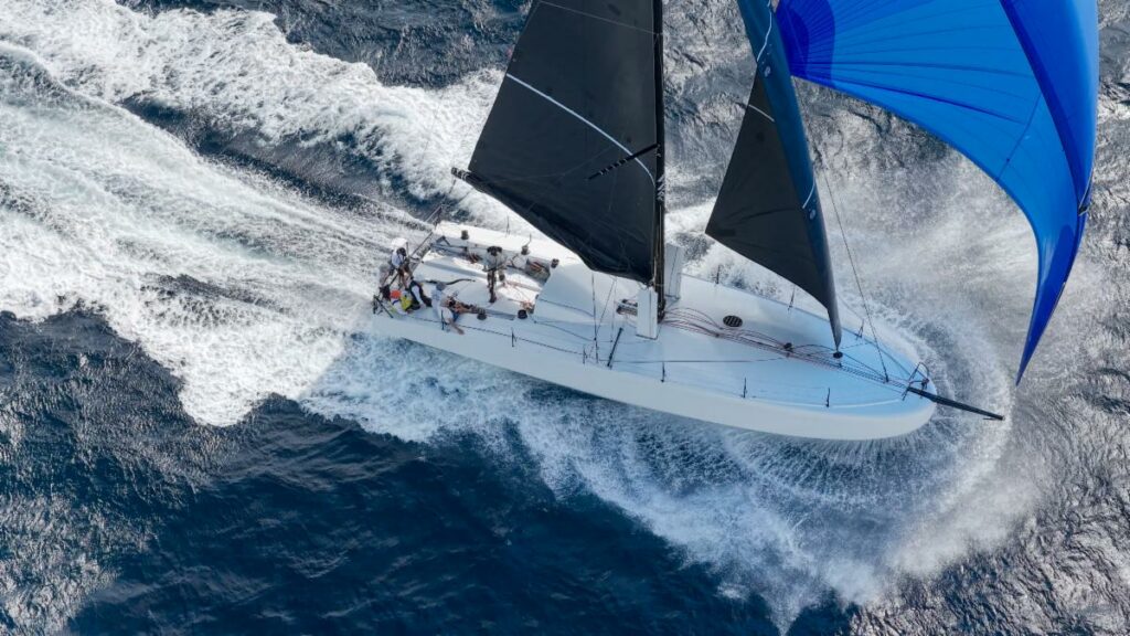 Palanad 4 powered over the finish line in Antigua, completing the race in 8 Days 5 Hrs 55 Mis 50 Secs Credit. @Roddyacqua