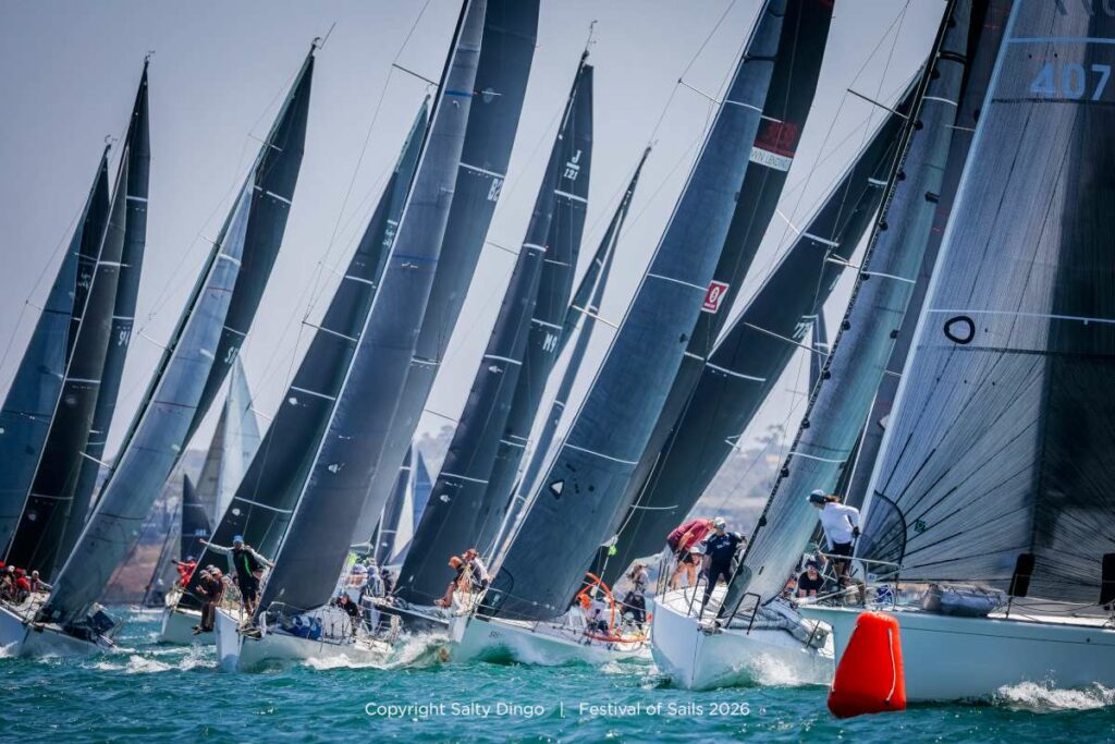 Incredible action in the Passage Rating Division 2 fleet - Festival of Sails 2026 © Salty Dingo