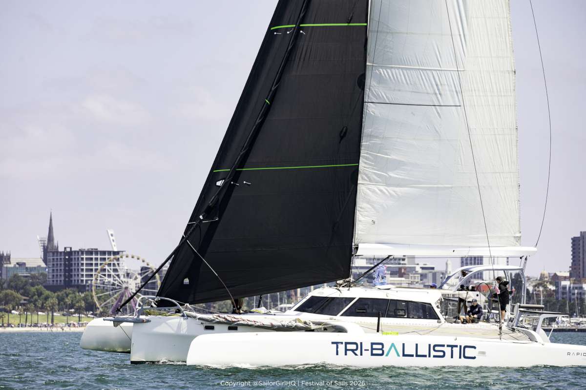 Tri-Ballistic lead Division 1 Multihulls - Credit - Sunset Media @sailorgirlhq