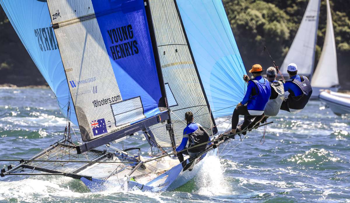 Adele Phillips skippers Burrawang-Young Henrys last year (SailMedia)