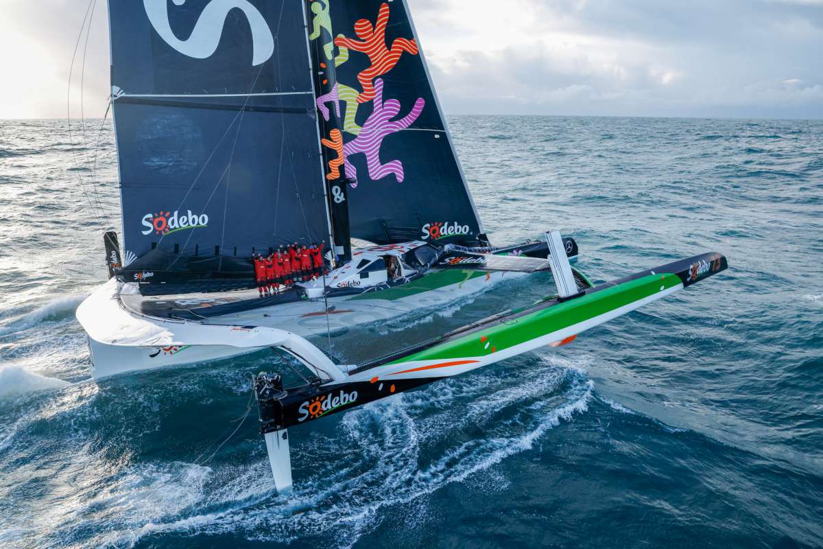 The crew of Sodebo Ultim 3 just broke the Jules Verne Trophy record