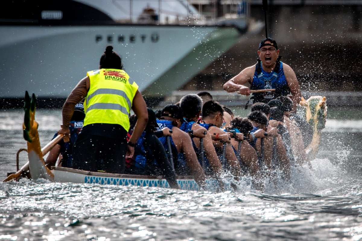 Dragon boating saw record fleets with more than 50 teams and over 500 paddlers, including overseas teams from China for the first time. (Credit Suellen Hurling Live Sail Die)