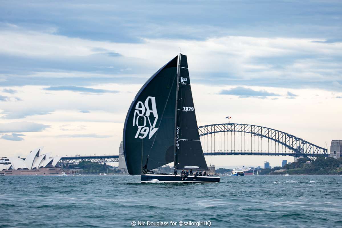 Super 40 Revolver competing alongside the TP52s in October - Credit - Nic Douglass Sunset Media @sailorgirlhq