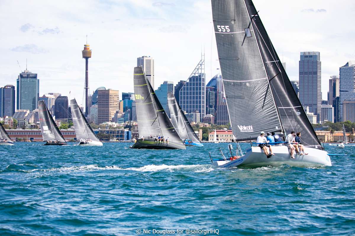 Tight racing in the Super 40 Class - Credit - Nic Douglass for Sunset Media @sailorgirlhq