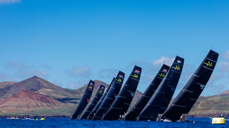 2026 44Cup fleet off Puerto Calero - Photo credit MartinezStudio.es