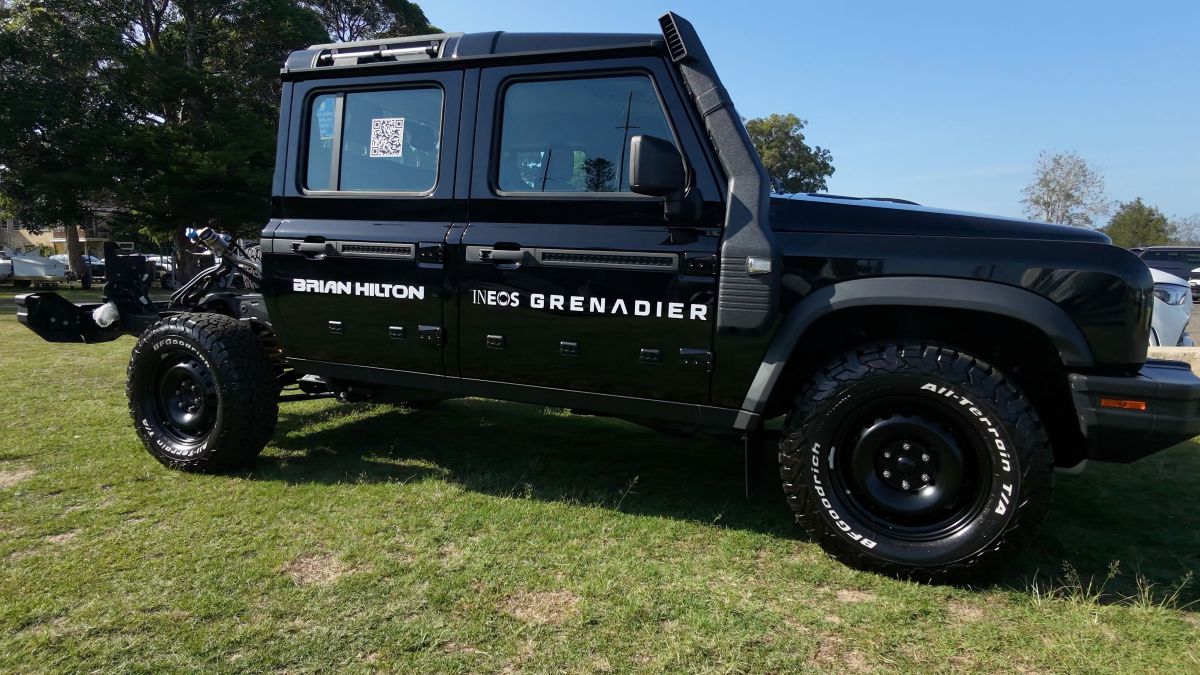 Check out the cool Ineos Grenadier vehicles at Gosford Sailing Club - credit Hippodrone