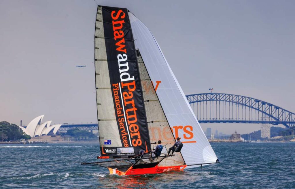 Three icons, the bridge, Opera House and an 18 (SailMedia)