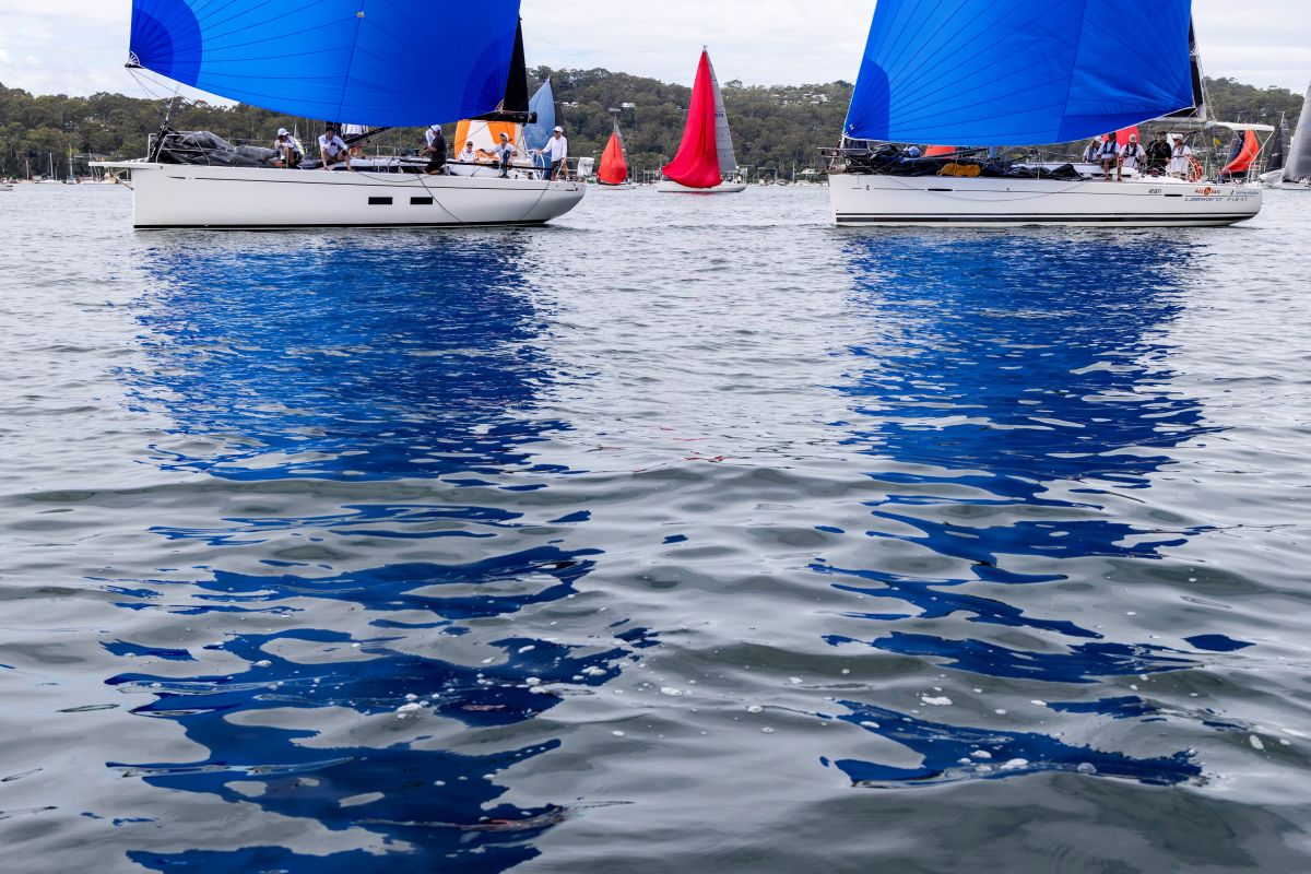 A quiet moment under kite on Pittwater today - Andrea Francolini, RPAYC pic