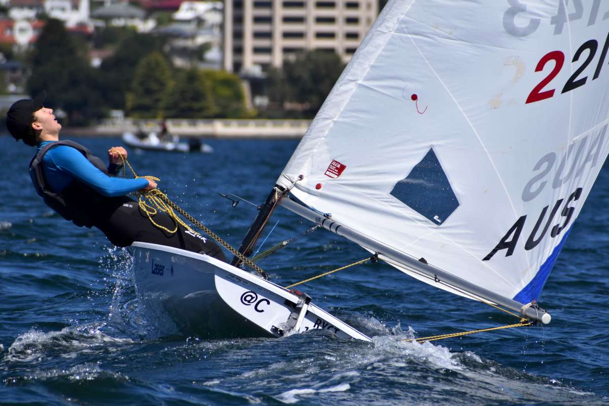 Nicholas Schoe sailing the ILCA 6 - Credit Jane Austin