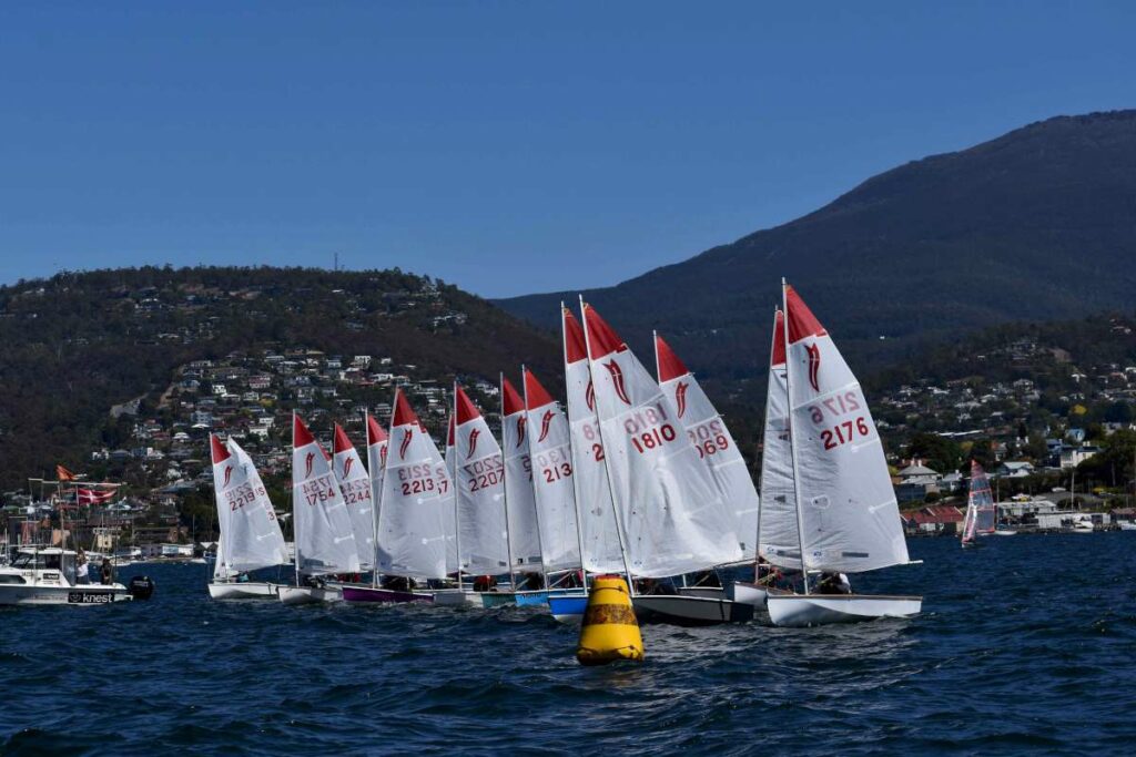 The 2026 Tasmanian Sabre Championship is underway as part of the Banjo’s Shoreline Crown Series Bellerive Regatta - Credit Jane Austin