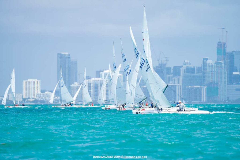 Stars running down Biscayne Bay against the Miami skyline - Credit Hannah Lee Noll