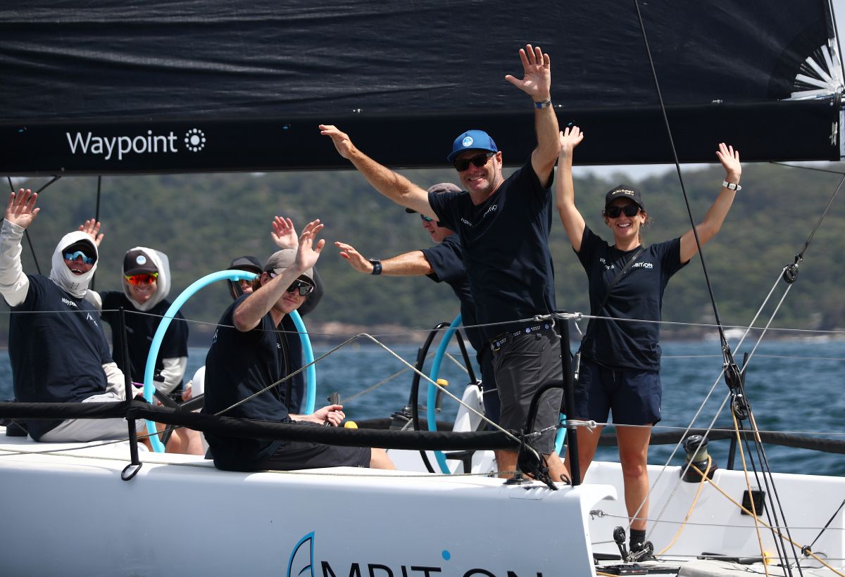 Chris Dare and crew happy on Tassie entry Ambition - Brett Costello, MHYC pic