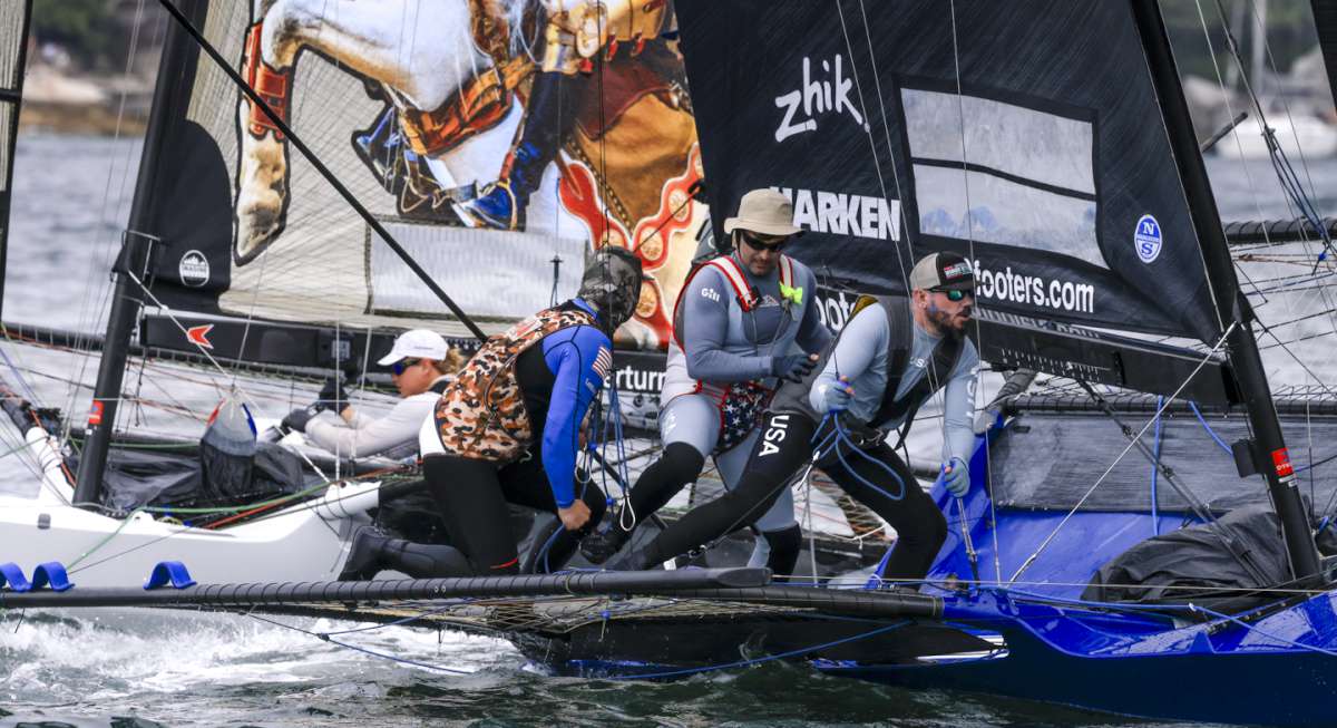 Andoo-USA just ahead of Germany's Black Knight (SailMedia)