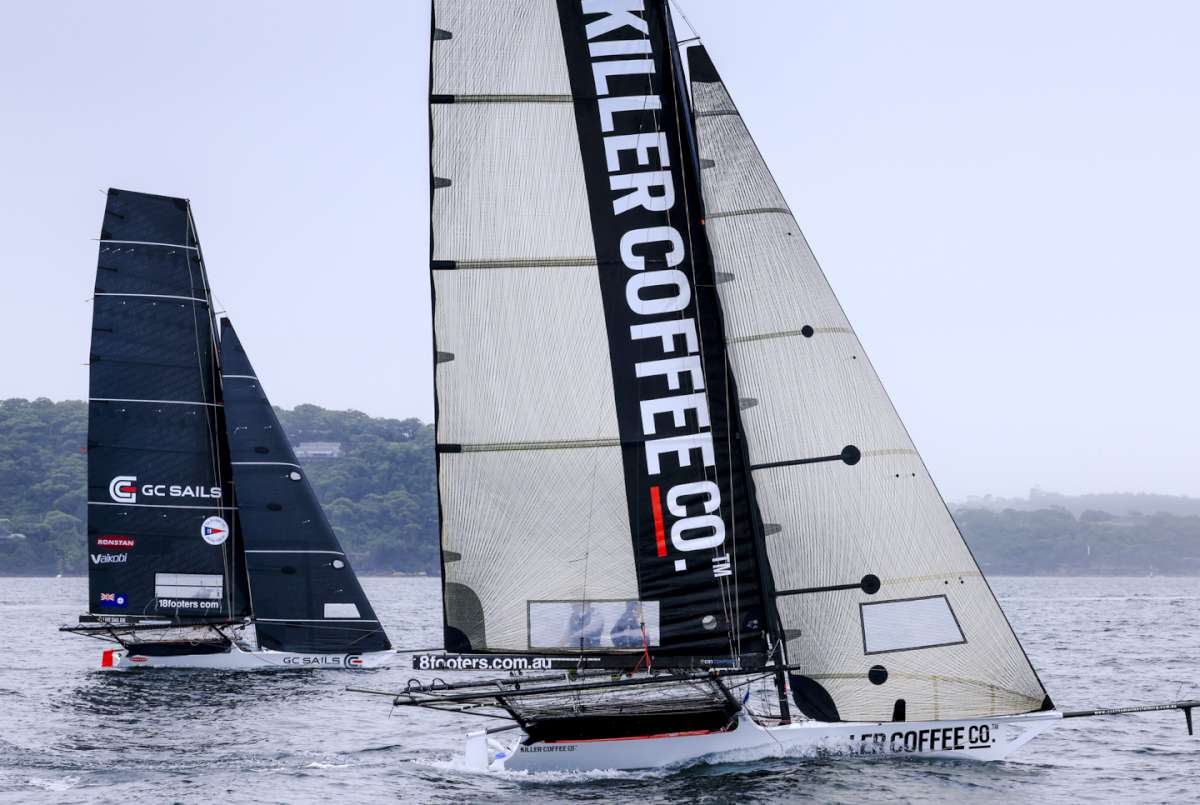 Killer Coffee Co and GC Sails upwind (SailMedia)