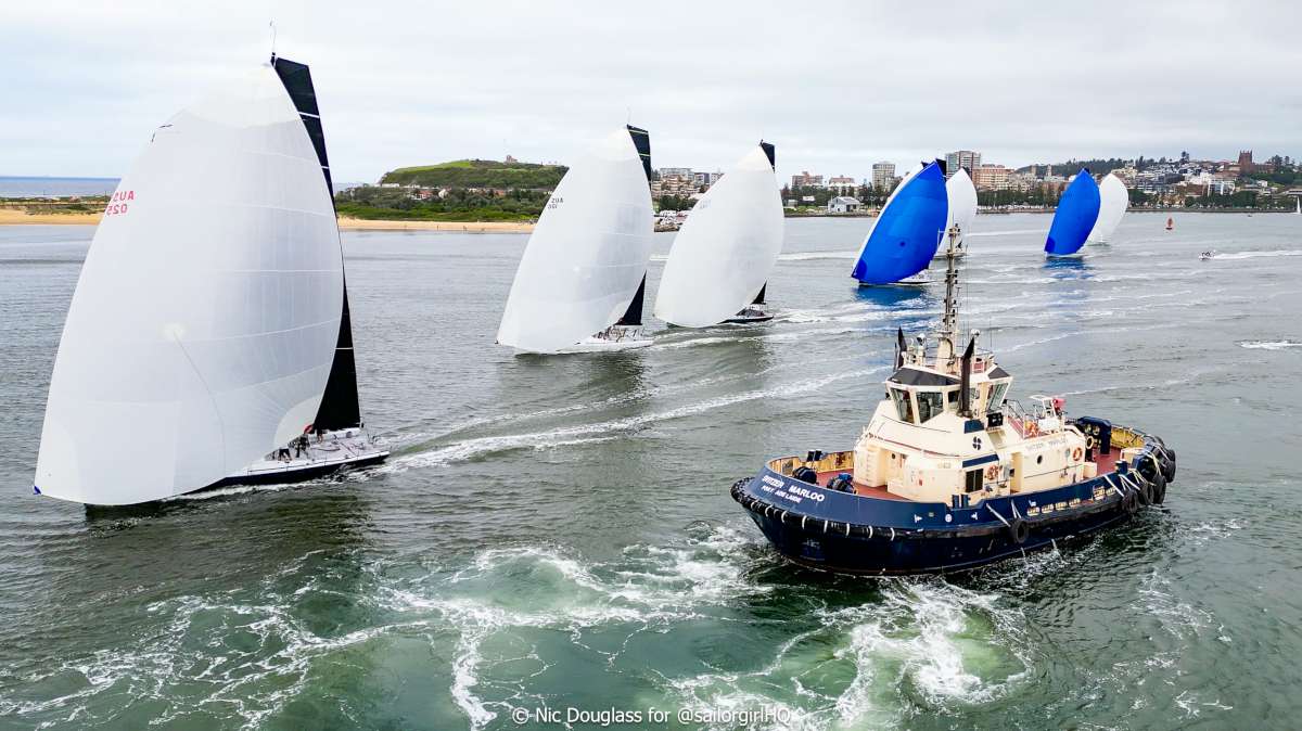 Matador leads last season over a tug boat - Credit - Nic Douglass @sailorgirlhq