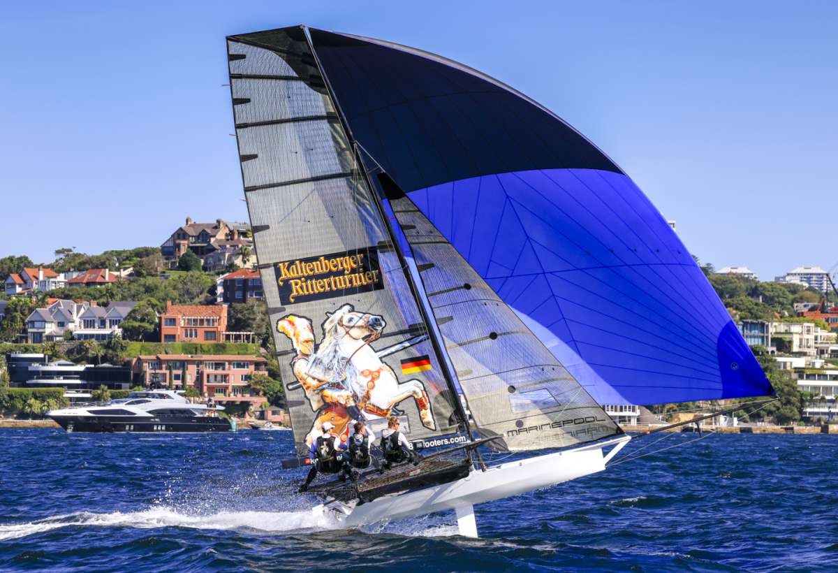 Spectacular spinnaker run direct to Clark Island (SailMedia)